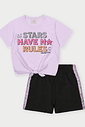 CONJ BLUSA E SHORTS LL BRUMA/PRETO
