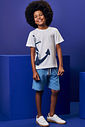Camiseta Menino Âncora Natural