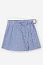 Conjunto Infantil Cropped e Shorts-Saia Florzinhas Provence