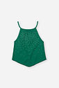 Conjunto Infantil de Natal com Blusa Bata e Shorts em Moletinho Waffle – Look Menina Verão com Stras VERDE MOMENTO