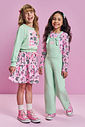 Conjunto Infantil Menina Blusão Menta e Vestido Rosa – Conjunto Menina Let’s Be Happy Mundo Cinti
