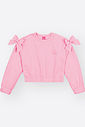 Conjunto em Moletom Felpado Infantil Menina Laços Beli.me