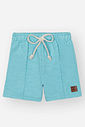 Conjunto Infantil Divertto Casual com Body em Cotton e Bermuda em Moletom Molinê NATURAL/AZ SERENO