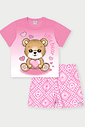 Conjunto Infantil Menina Little Bear Rosa Abrange