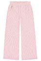 Conjunto Infantil Menina Blusa Cropped E Calça Wide Leg Rosa Cinti