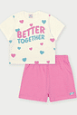 Conjunto Curto Infantil Menina Better Together Rosa Abrange
