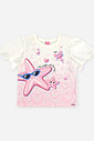 Blusa Infantil Menina Estrela do Mar com Strass