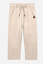 Calça Infantil Divertto Esporte Fino em Linho Sarjado com Elastano OFF WHITE