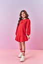 Vestido Infantil Menina Laço Vermelho Mundo Cinti