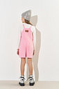 Conjunto Infantil Menina Blusa + Jardineira Sarja Rosa CTV