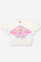Conjunto Infantil Cheerleader com Shorts em Moletinho Waffle – Conjunto Menina Cinti NATURAL/RS CONFETE