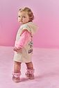 Vestido Bebê Menina Dinossauro Costas Rosa Mundo Cinti