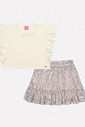 CONJ BLUSA E SAIA/SHORTS NATURAL/BRANCO