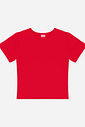 Blusa Manga Curta Infantil Menina em Cotton Básica Vermelho