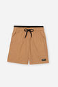 Bermuda Infantil Sportwear em Nylon Techno Touch com Cadarço Funcional MARROM BELGA