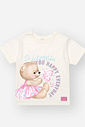 Conjunto Bebê Menina Ursinha Bailarina com Short-Saia – Look Delicado em Algodão Cinti Baby NATURAL/RS IOGURTE