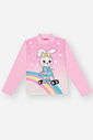 Blusa Infantil Menina Térmica Coelha Rosa Mundo Cinti