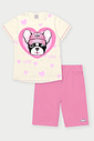 Conjunto Infantil Menina Bulldog Rosa Abrange
