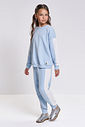 Conjunto Moletom Feminino Infantil Quentinho com Laço Premium