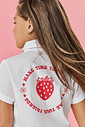 Camisa Infantil Menina Tutti-Frutti Estampa Costas Branco Mundo Cinti