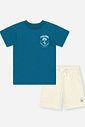 CONJ CAMISETA E BERMUDA AZ DARK OC/OFF WHITE