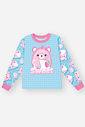 Pijama Infantil Menina Blusa Sweet E Calça Azul Mundo Cinti