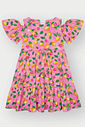 Vestido Menina Limão Siciliano em Tricoline Rosa Beli.me