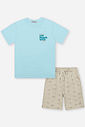 Conjunto Infantil Camiseta Beach e Bermuda de Nylon