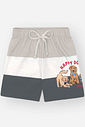 Conjunto Infantil Divertto Casual com Regata em Meia Malha e Bermuda em Nylon VM MARTE/CZ CHUMBO STONE