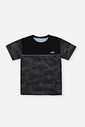 Conjunto Infantil Menino Sportswear Preto com Camiseta Camuflada e Bermuda em Malha Dry Conjunto Infantil Menino Sportswear Preto com Camiseta Camuflada e Bermuda em Malha Dry