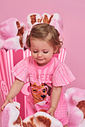 Vestido Bebê Menina Sweet Dog com Tule e Brilho – Vestido Infantil Rosa com Cachorrinha ROSA CONFETE