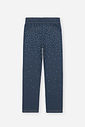 Calça Infantil com Strass em Molecotton Denim AZUL JEANS MEDIO