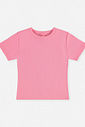 Blusa Infantil Menina em Ribana Canelada Básica Rosa