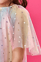 Vestido Infantil Menina Tule Com Corações Rosa Cinti Vestido Infantil Menina Tule Com Corações Rosa Cinti