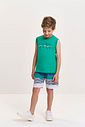 Conjunto Infantil Regata Vivid e Bermuda em Nylon Listrada