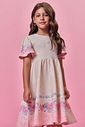 Vestido Infantil Menina Estampa Conchas com Strass