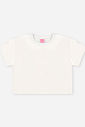 Blusa Infantil Menina Boxy Básica em Meia Malha Natural