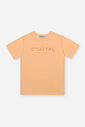 Camiseta Infantil Coastal em Meia Malha Laranja