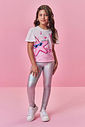 Calça Legging Infantil Menina Holográfica Prata