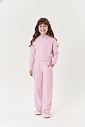 Conjunto Infantil Menina Blusão E Wide Leg Glitter Lilás Mundo Cinti