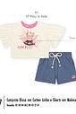 Conjunto Infantil Menina Ursa CUTE Jeans Médio Mundo Cinti