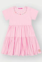 Vestido Menina com Colar de Miçangas Rosa Mundo Cinti