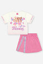 Conjunto Infantil Best Friends com Shorts Saia em Moletinho – Conjunto Menina Cinti NATURAL/RS CONFETE
