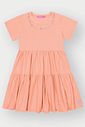 Vestido Menina com Colar de Miçangas Laranja Mundo Cinti