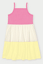 Vestido de Alça Infantil Color Block 3 Marias Rosa Abrange