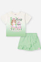 Conjunto Bebê Menina Blusa Sweet Candy e Short-Saia Cidra