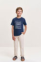 Camiseta Infantil Menino com Tartaruga Azul Marinho