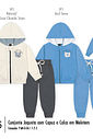 Conjunto Felpado Bebê Menino Mini Wolf Kippos