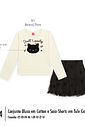 Conjunto Infantil Menina Just Lovely Cat em Tule Beli.me