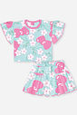 Conjunto Menina em Cotton Cerejas Rosa Mundo Cinti